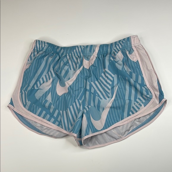 Nike Dri-fit Lined Running Shorts Light Blue and Cream size XL - Picture 1 of 9